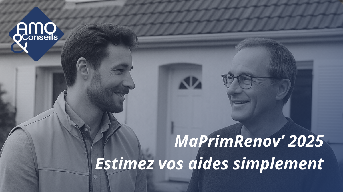 Un accompagnateur AMO échange avec un propriétaire sur les aides à la rénovation énergétique disponibles en 2025.